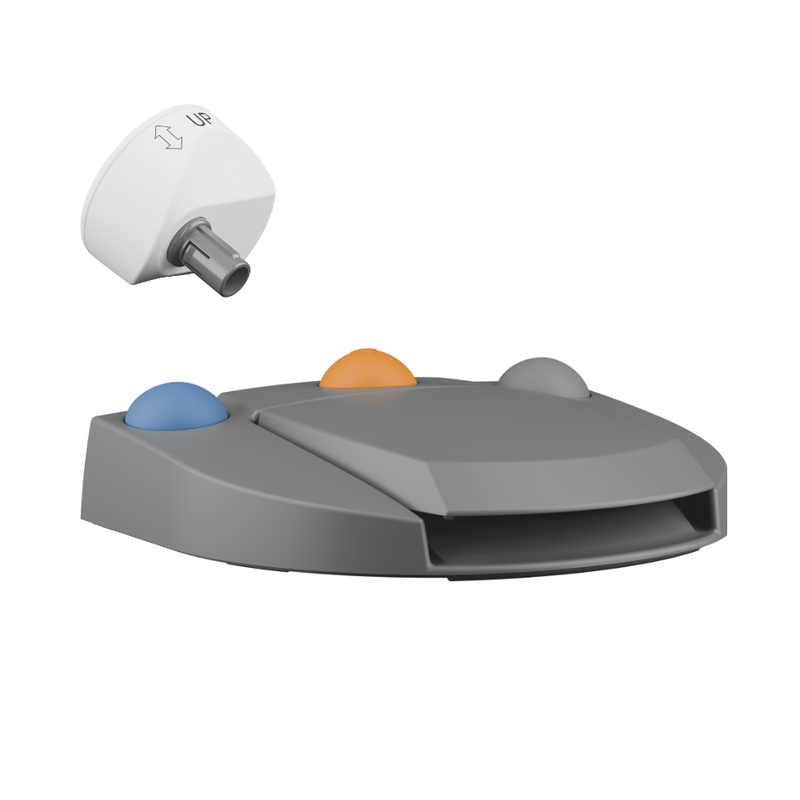 Pedal inalámbrico Bien Air con receptor Dongle USB para control de micromotores eléctricos.