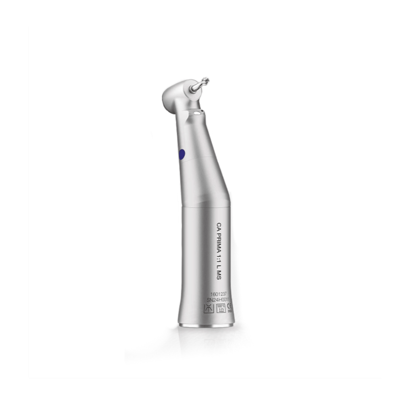 Contra-ángulo dental Bien-Air Prima 1:1 con transmisión directa 40.000 rpm para operatoria y restauradora.