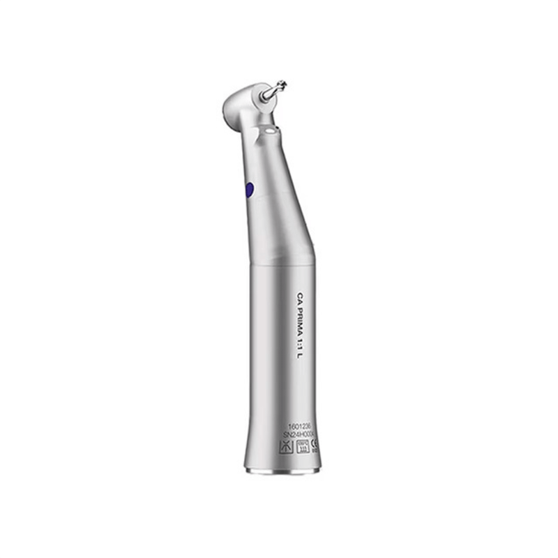Contra-ángulo dental Bien-Air Prima 1:1 con transmisión directa 40.000 rpm para operatoria y restauradora.