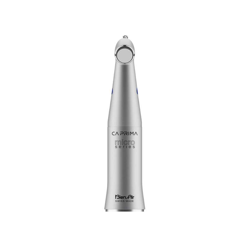 Contra-ángulo dental Bien-Air Prima 1:1 con transmisión directa 40.000 rpm para operatoria y restauradora.