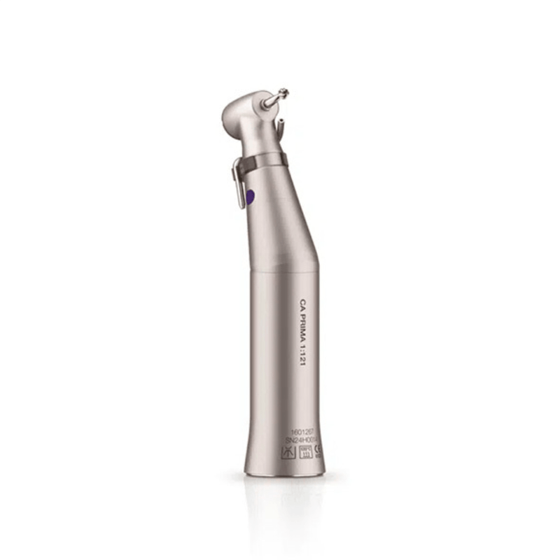 Contra-ángulo dental Bien-Air Prima 1:1 con transmisión directa 40.000 rpm para operatoria y restauradora.