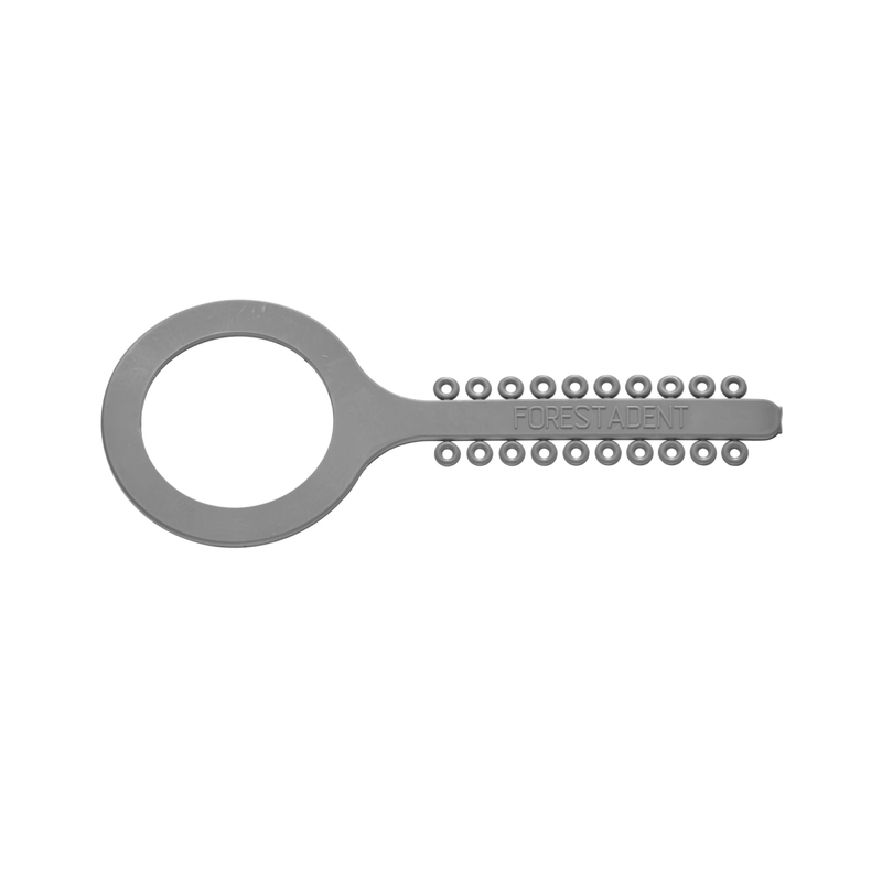 Happy elastics Ligaduras elásticas forma de llave 1000 uds Forestadent gris