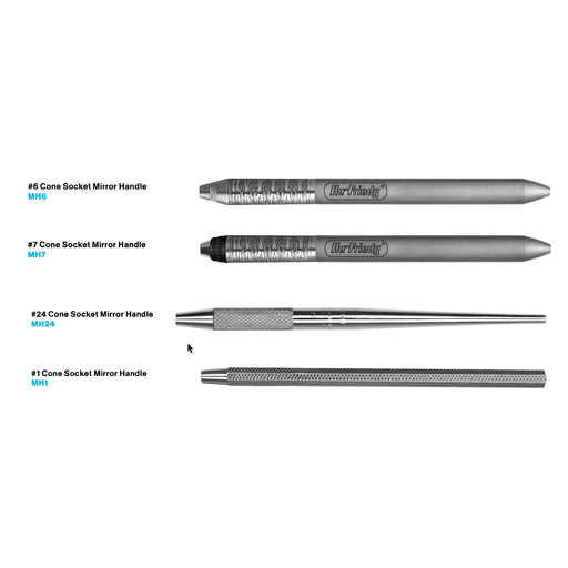 Hu-Friedy mango espejo dental Cone Socket acero inoxidable · modelos MH6 MH7 MH24 MH1
