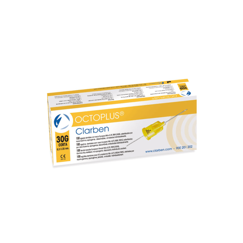 Aguja Cono Plástico Octoplus 30G 100 ud Clarben
